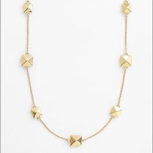 Kate spade locked in pyramid long necklace
